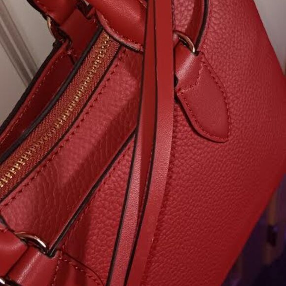 NWT Michael Kors Austin Medium Satchel-Shoulder Bag -Terracotta Pebbled Leather - Picture 9 of 16